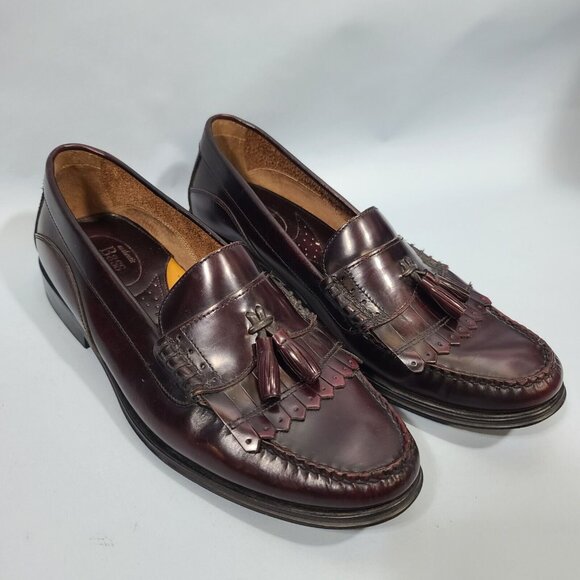 Bass Weejuns Barnett Mahogany Tassel Loafers Men\'s Leather Dress Shoes 11.5M main image 6